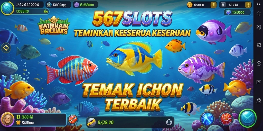 Tampilan menarik dari gameplay Tembak Ikan di 567SLOTS.