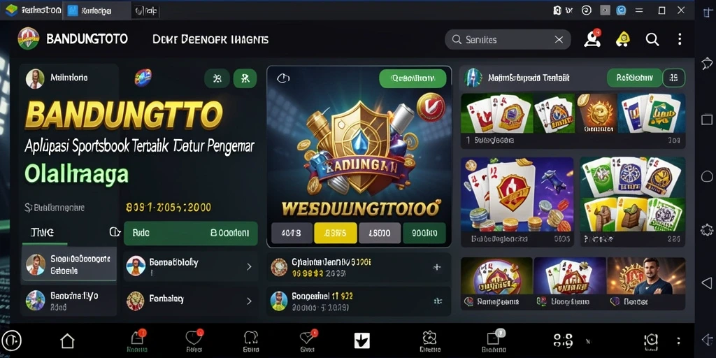 Tangkapan layar dari gameplay BANDUNGTOTO dengan tampilan taruhan olahraga.