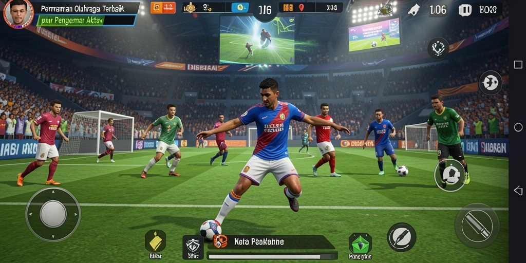 Screenshot D06 menampilkan aksi seru dalam pertandingan olahraga.