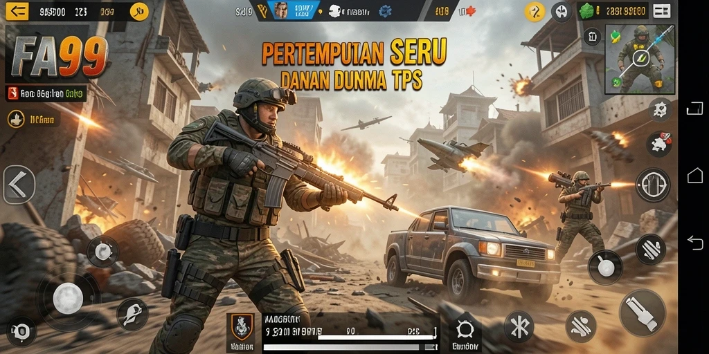 Gameplay seru FA99 yang menampilkan aksi pertempuran TPS.