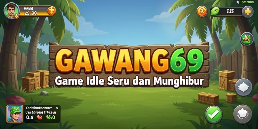Screenshot GAWANG69 menampilkan kemajuan gameplay Idle yang menarik.