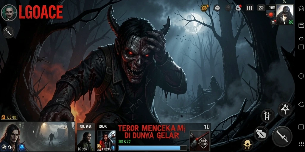 Gameplay menegangkan di dunia gelap LGOACE.