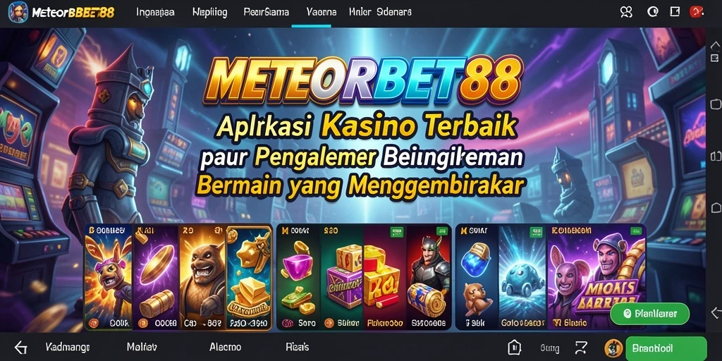 Screenshot gameplay METEORBET88 yang menampilkan suasana Kasino yang mendebarkan.
