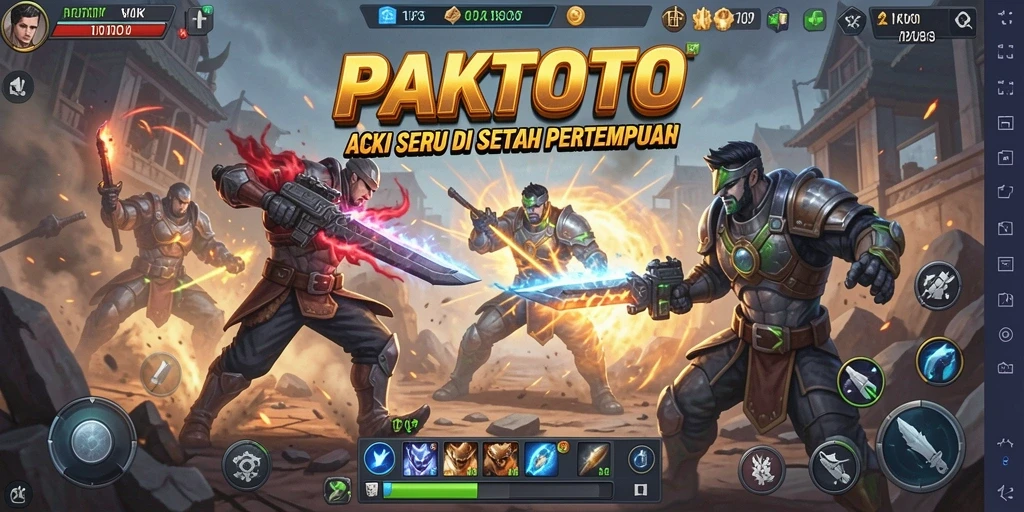 Tampilan seru aksi gameplay PAKTOTO yang mendebarkan.