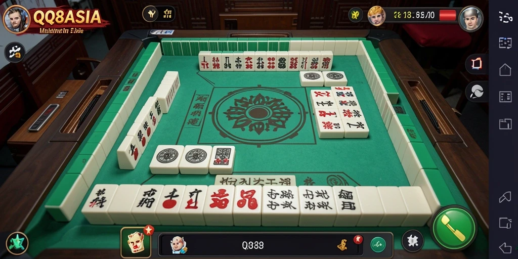 Tampilan gameplay Mahjong yang seru di QQ88ASIA.