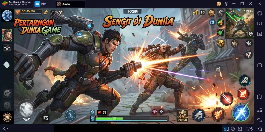 Tampilan gameplay TO288 yang penuh aksi dan strategi pertarungan.