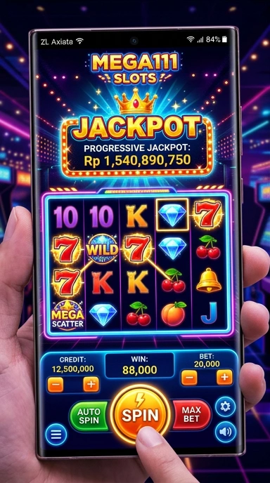 Gambar versi terbaru aplikasi mega111 dengan fitur terbaru.